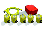 VPSL Portable Waterproof String Light Kit with 5 fixtures and one battery backed up 12V AC power source